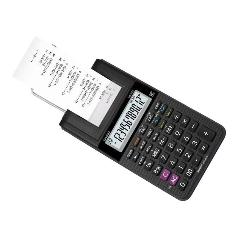 Calculadora Casio Hr-8rc-we-dc Relojesymas Negro Negro