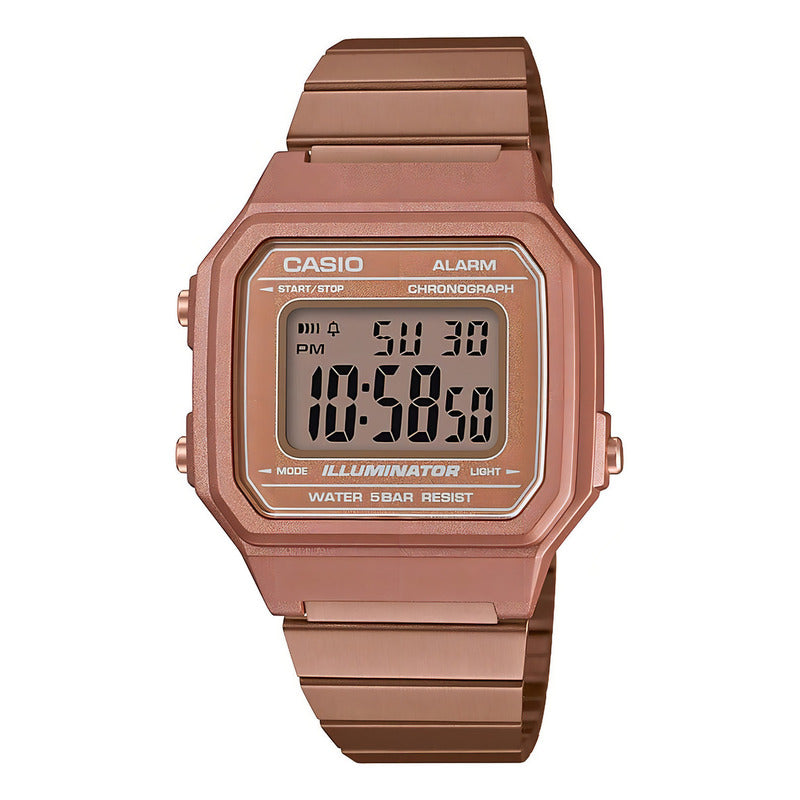 Reloj Casio Vintage Para Mujer Color Rosa B-650wc-5avt Rosa Oro