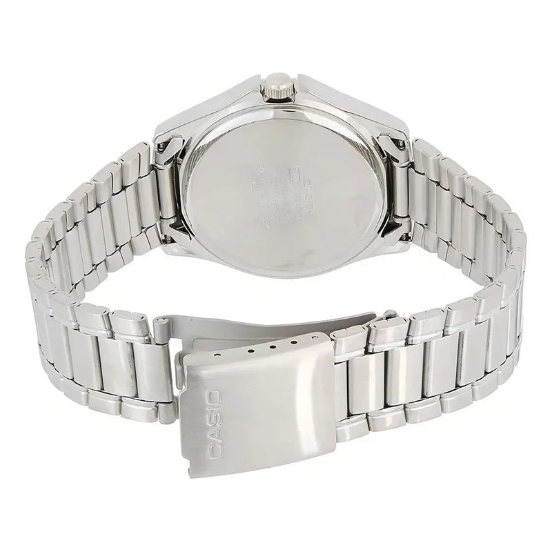 Reloj Casio Clásico Mtp-1183a Para Hombre, Con Cuarzo Y Correa De Acero Plateado Azul