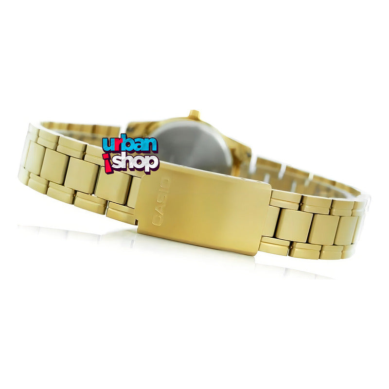 Reloj Mujer Casio Ltp-v001g-9budf Dorado 9b