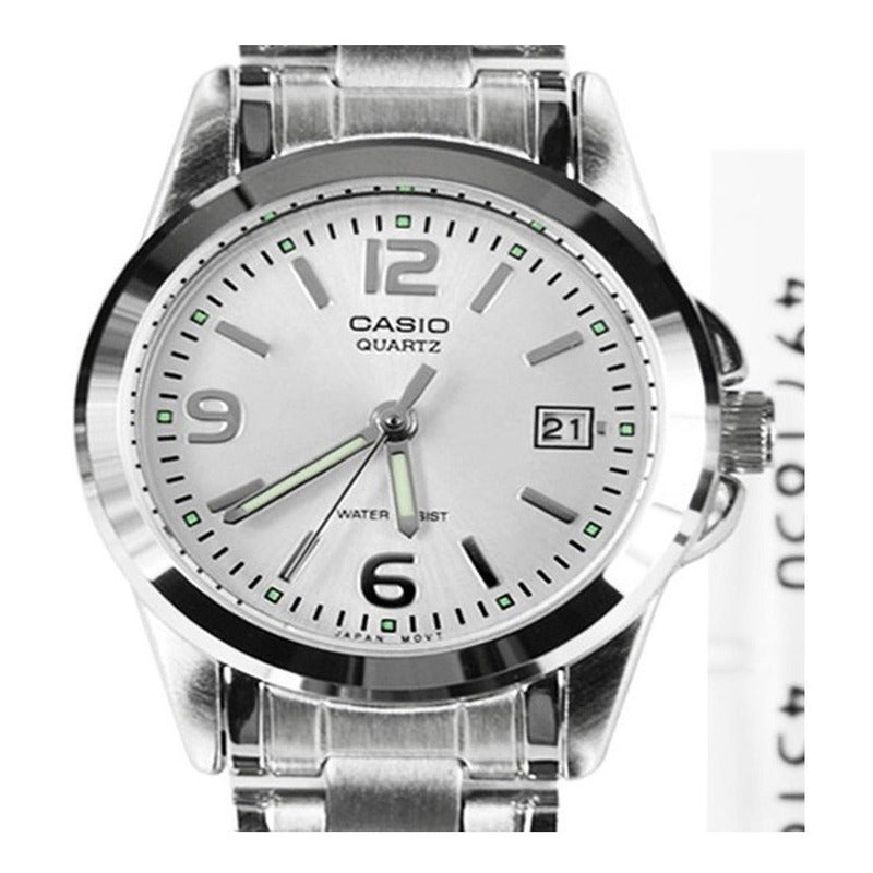 Relojes Casio Dama Ltp-1215a-7a, Acero Fecha Relojesymas Plateado