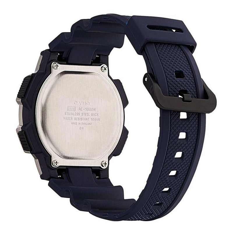Reloj De Pulsera Casio Youth Series Ae-1000w-2a Relojesymas Azul Negro