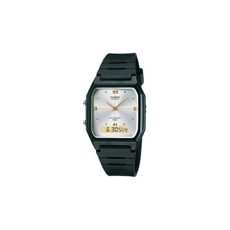 Reloj Casio Aw-48he-7a Retro Unisex  Resina Digital Analogo  Negro