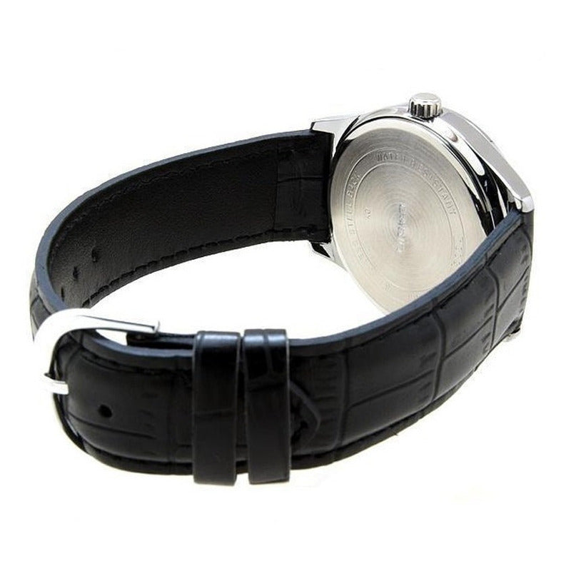 Reloj Casio Hombre Mtp-v006l-1b2 Calendario Original Mtp-v006l-1b2 Plateado Negro