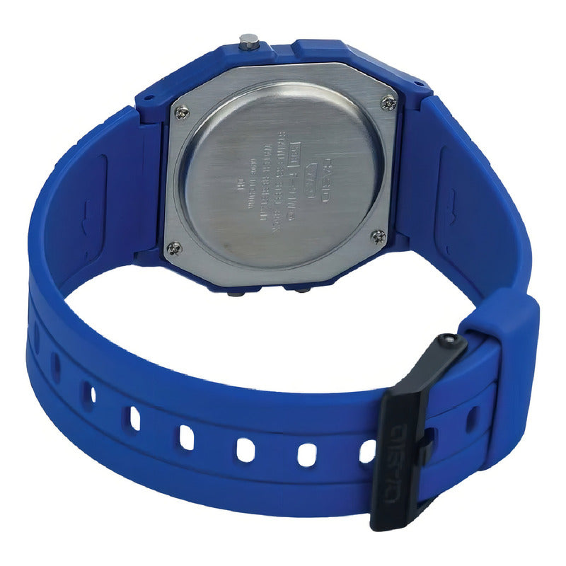 Reloj Unisex Casio F-91wb-2a1df Core Mens Correa Azul Bisel Azul Fondo Azul