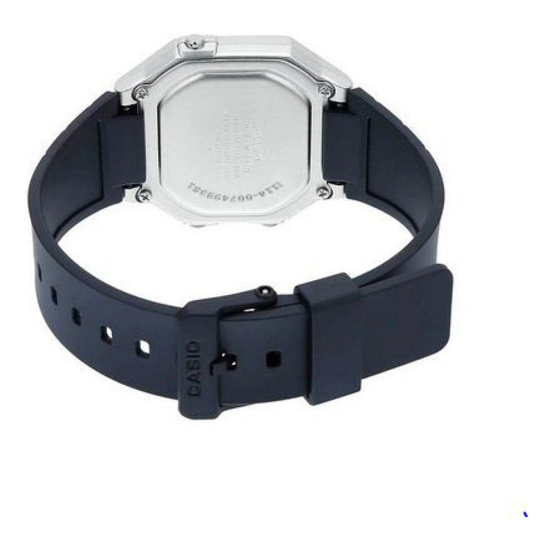 Reloj Casio Digital Cuarzo W-217hm, Con Correa Negra Y Resistente Al Agua Negro Plata