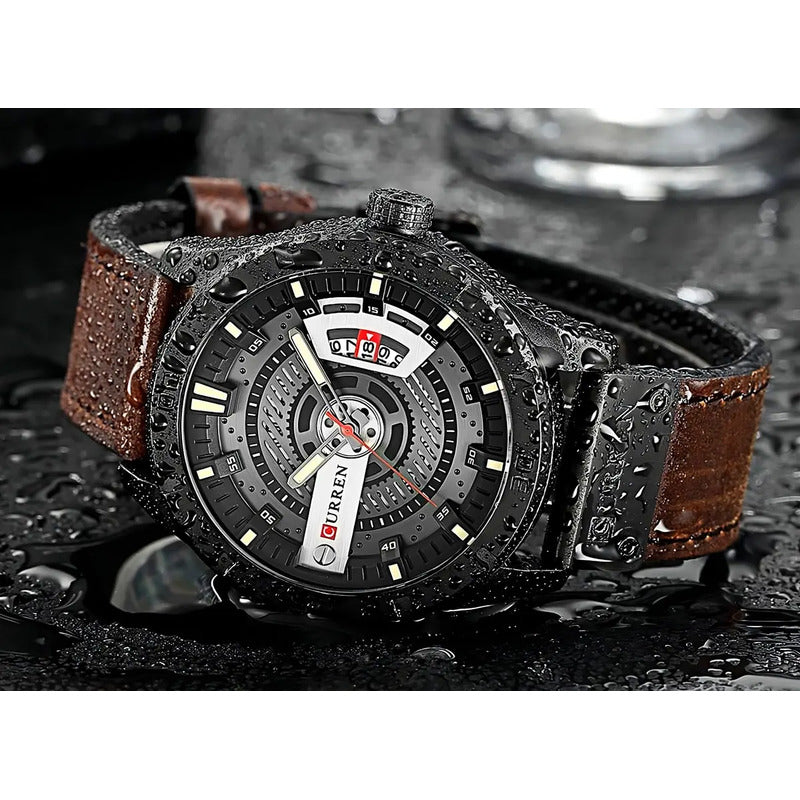 Reloj Para Hombre Curren 8301-2 Con Correa De Cuero Marrón