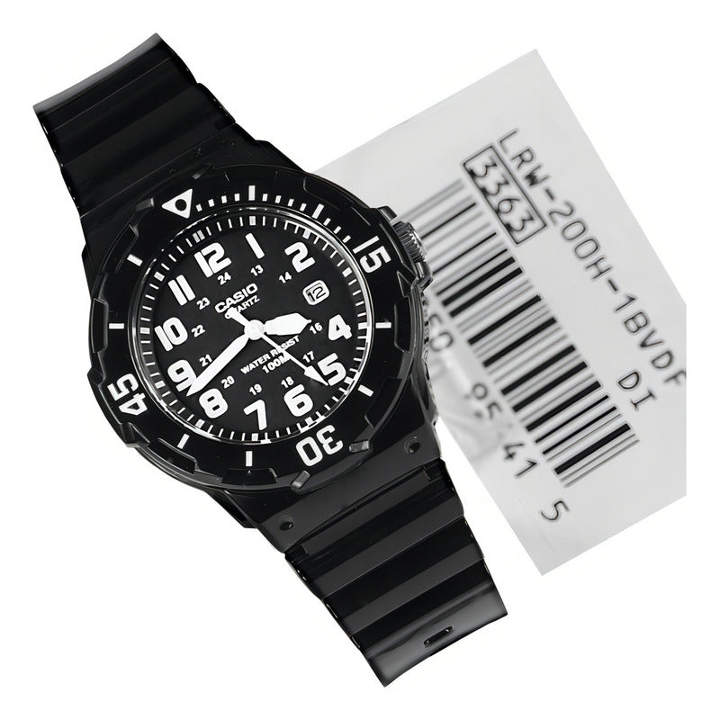 Reloj Pulsera Casio Lrw-200h-2b Con Correa De Resina Color Negro