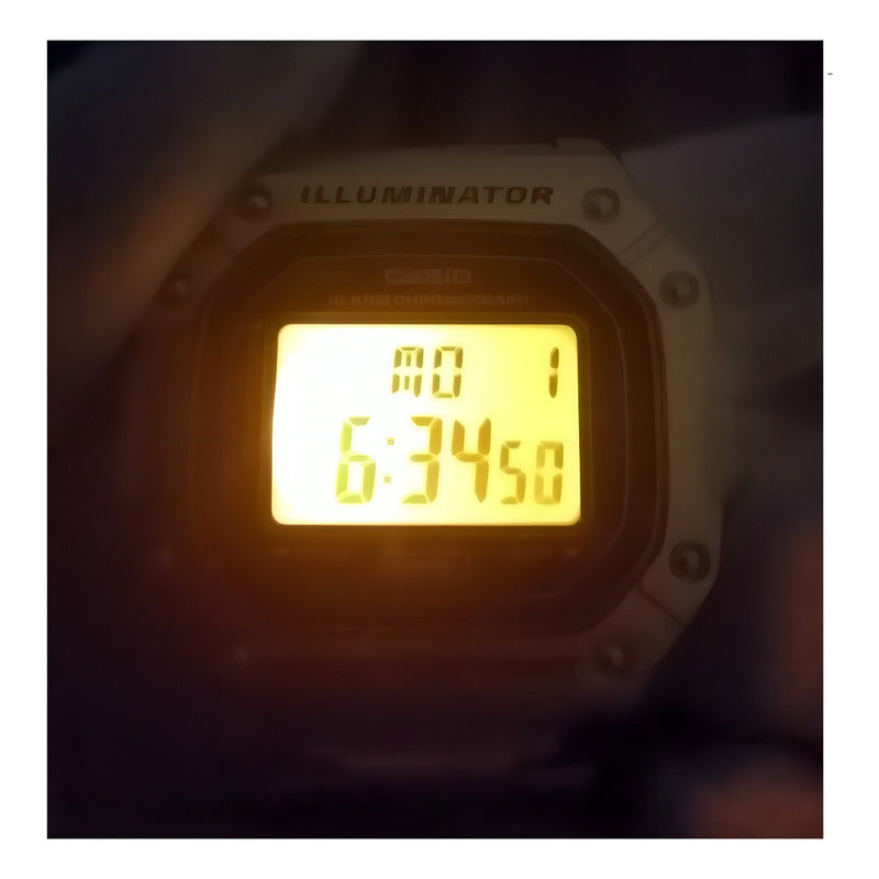 Reloj Pulsera Digital Casio W-218hd-1avcf Con Correa De Acero Inoxidable Color Plateado