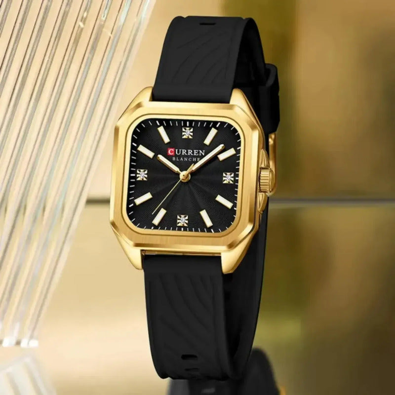 Reloj Para Mujer Curren 9113 Kree4504 Dorado Negro