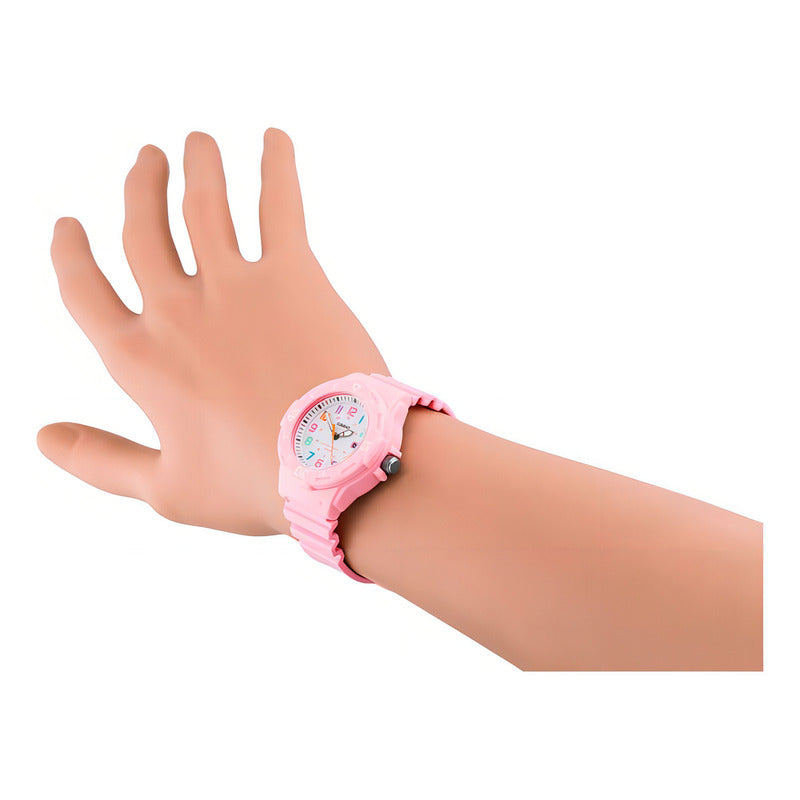 Reloj Casio Dama Lrw-200h-4b2vdf Rosa Chicle Blanco