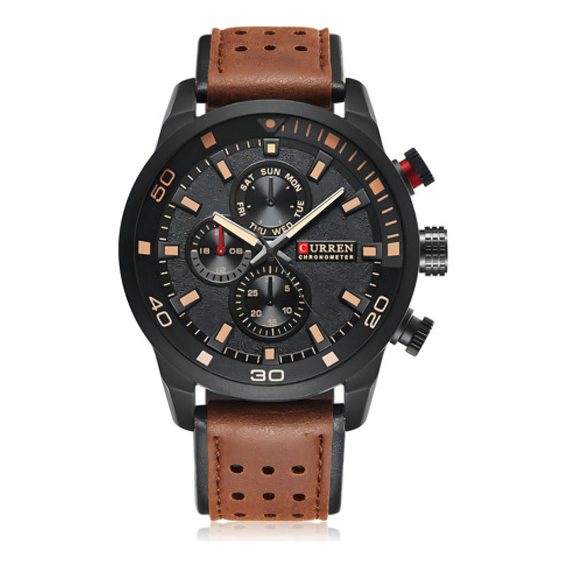 Reloj Curren Kreb110128 Cuarzo Hombre Marrón Negro