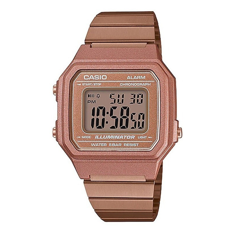 Reloj Casio Vintage Para Mujer Color Rosa B-650wc-5avt Rosa