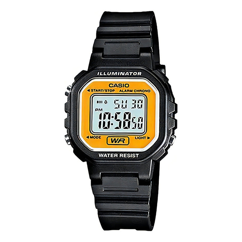 Reloj Mujer Casio La-20wh-9adf /relojeria Violeta Color De La Correa Negro