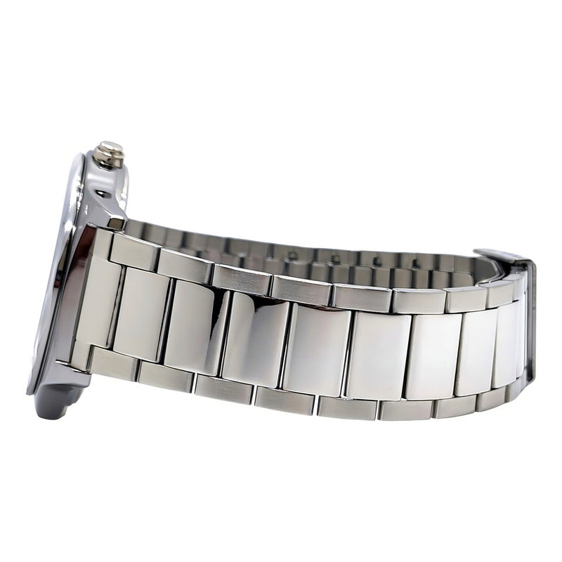 Reloj Casio Mtp-vc01d Para Hombre Con Correa De Acero Y Fondo Negro Plateado