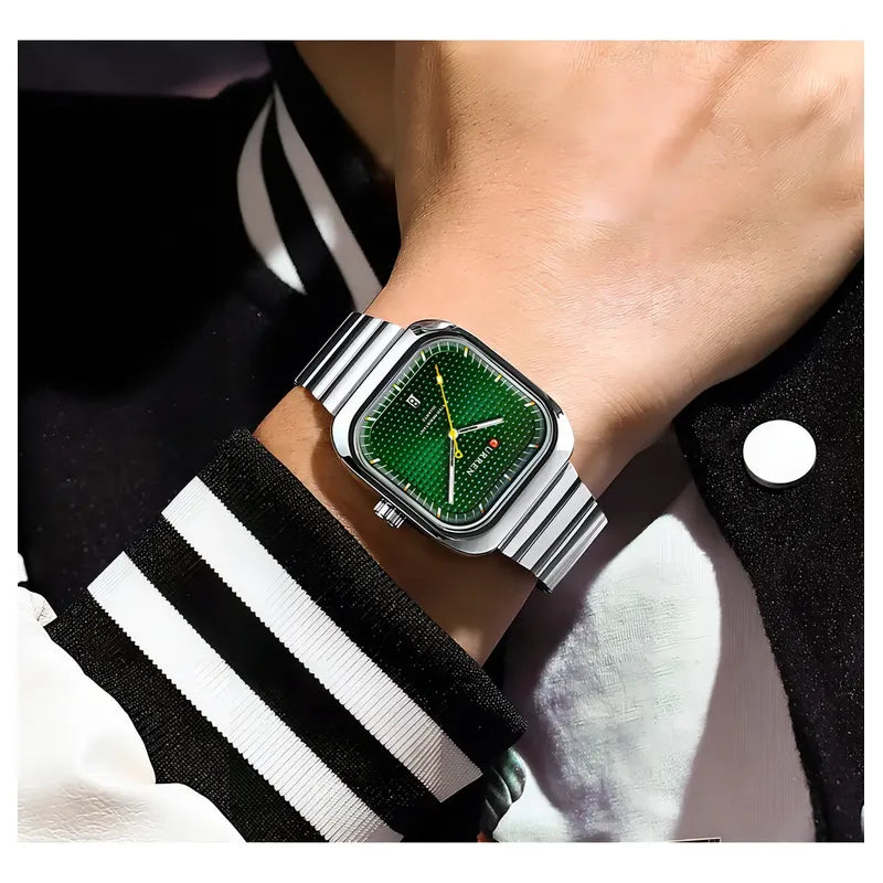 Relojes De Cuarzo Curren Classic Calendario Curren 8460-2 Verde Plata