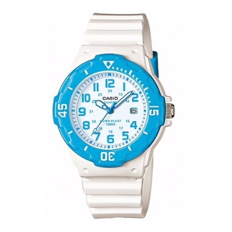 Reloj De Pulsera Casio Youth Lrw-200h-2b Relojesymas Blanco Celeste Blanco