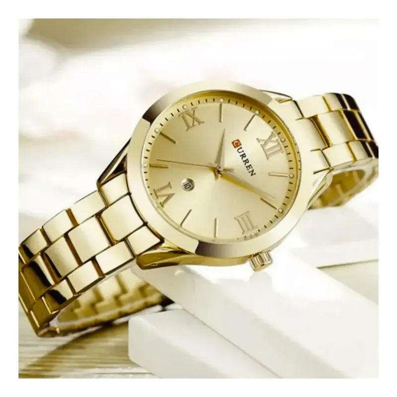 Reloj Para Mujer Curren Curren 9007-6 Kreb6318 Dorado Dorado