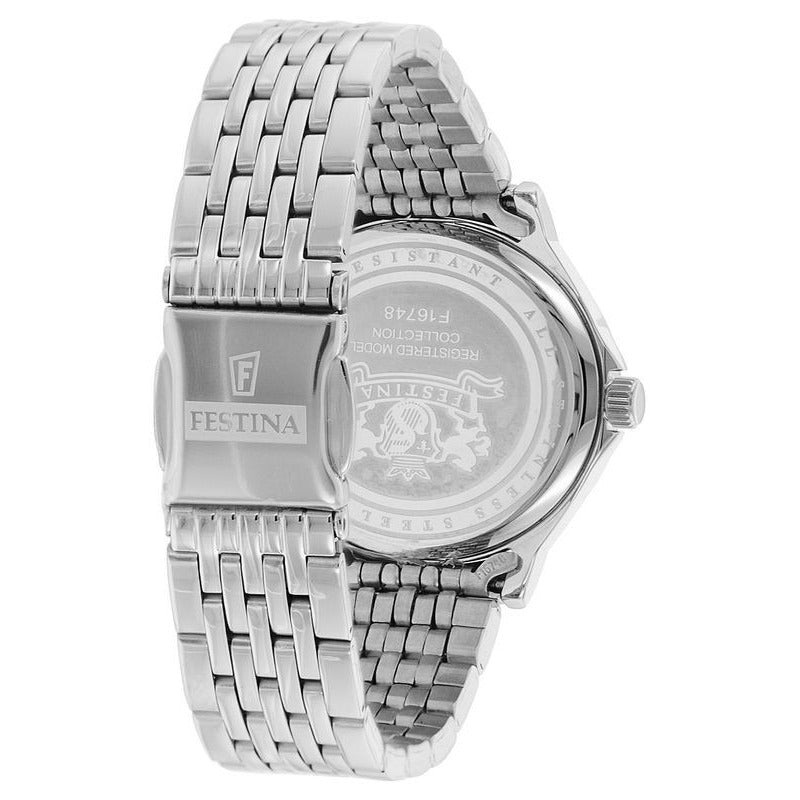 Reloj Festina Mujer Acero F16748/3 Clasico Original Plateado Azul