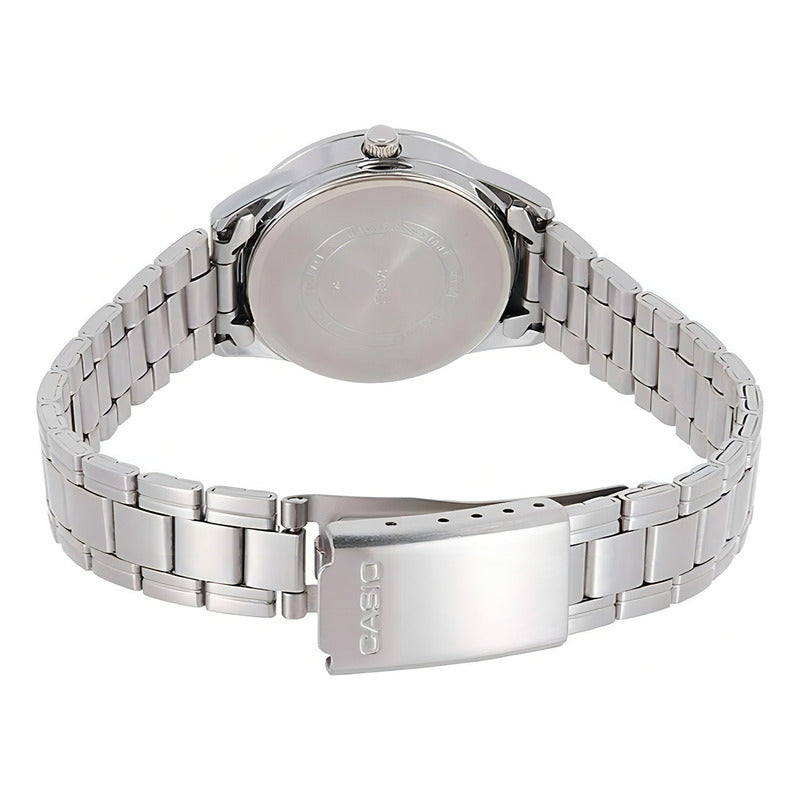 Reloj Casio Ltp-v002d-2budf /marisio Plateado Blanco
