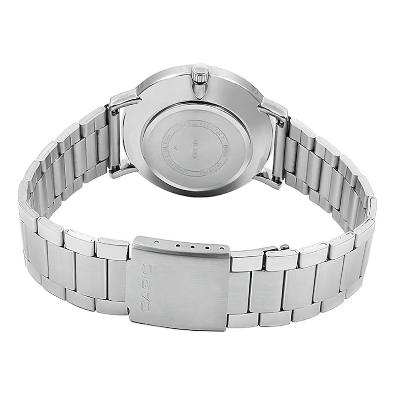 Reloj Mujer Casio Ltp-vt01d-4b2 Plateado Análogo Fondo Rosa Palo Rosa