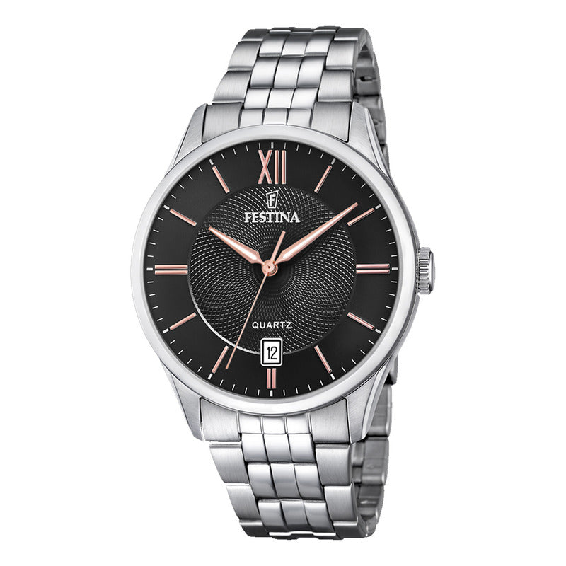 Reloj Festina F20425/6 Plateado Hombre Original Gris Negro