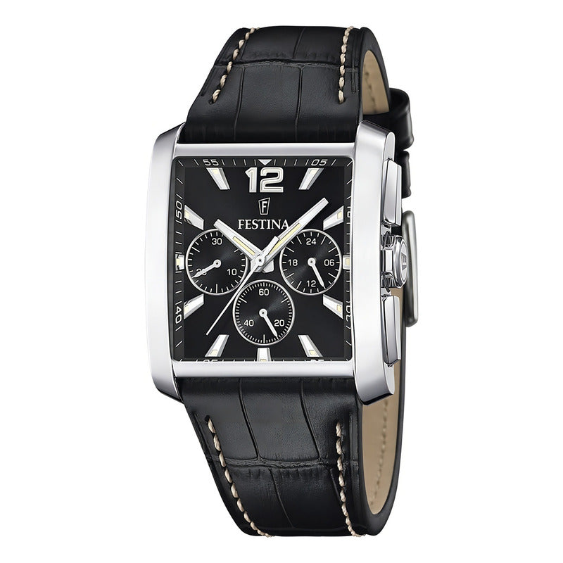 Reloj Festina Cronógrafo Timeless Para Hombre Con Correa De Cuero