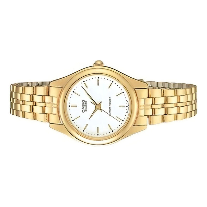 Reloj Casio Mujer Ltp-1129n-7ardf Dorado Blanco