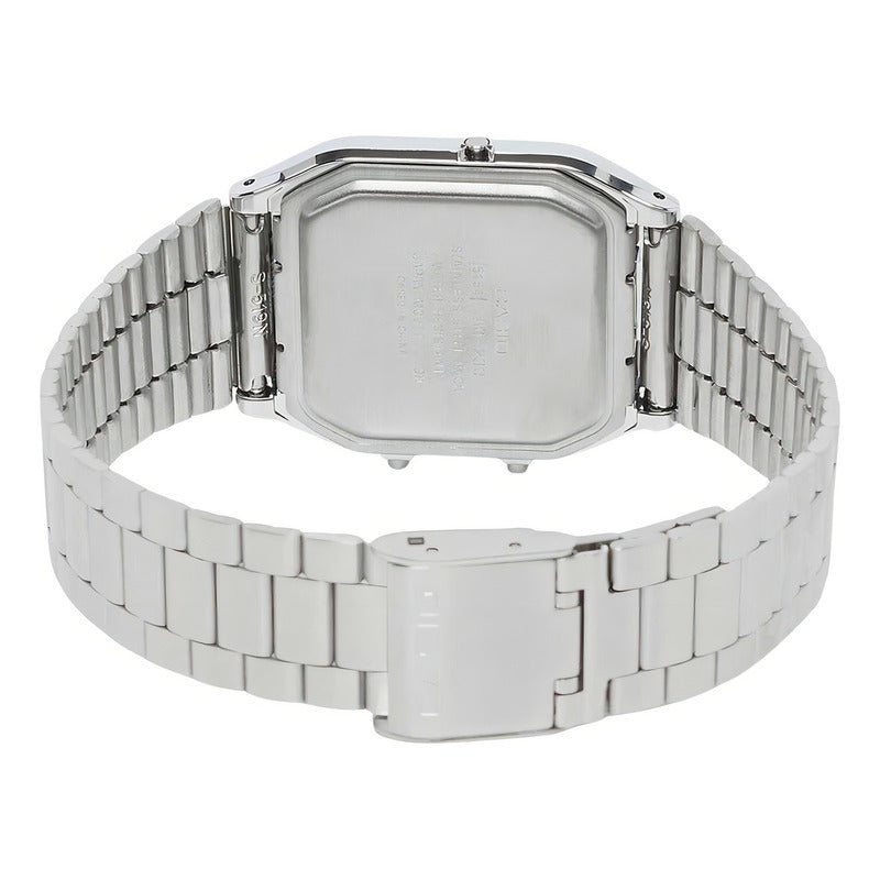 Reloj Casio Vintage Aq-230a-7a Digital Y Analógico Acero Inoxidable Plateado