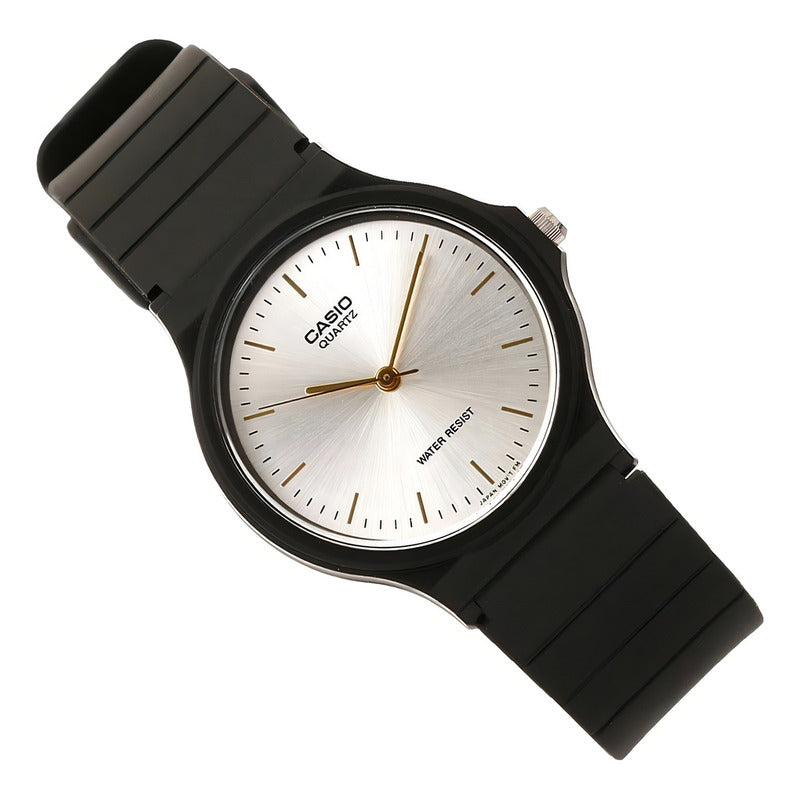 Reloj Pulsera Casio Mq-24 Con Correa De Resina Color Negro - Fondo Blanco