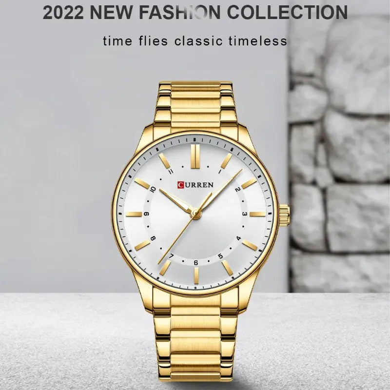 Reloj Pulsera Curren 8430-4 Color Golden/white Golden/white Dorado Blanco