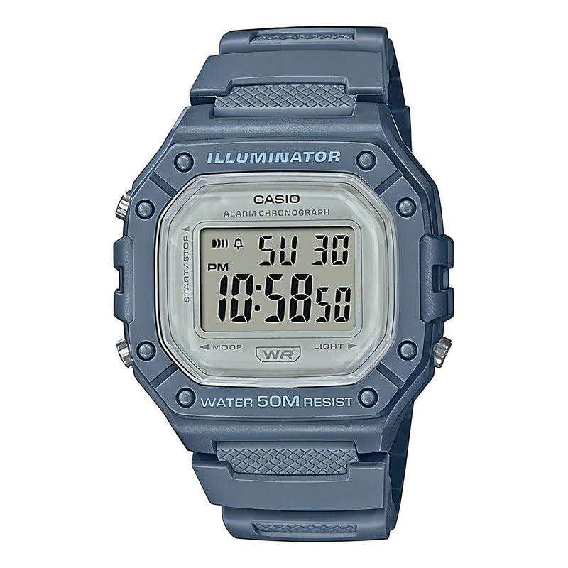 Reloj Casio Core Digital Juvenil W-218hc-2avcf Original Color De La Correa Azul