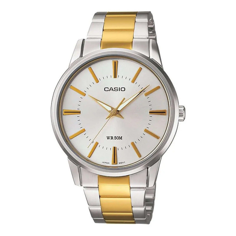 Reloj Casio Metal Hombre Mtp-1303sg-7av Nuevo Original Plateado/dorado Plateado
