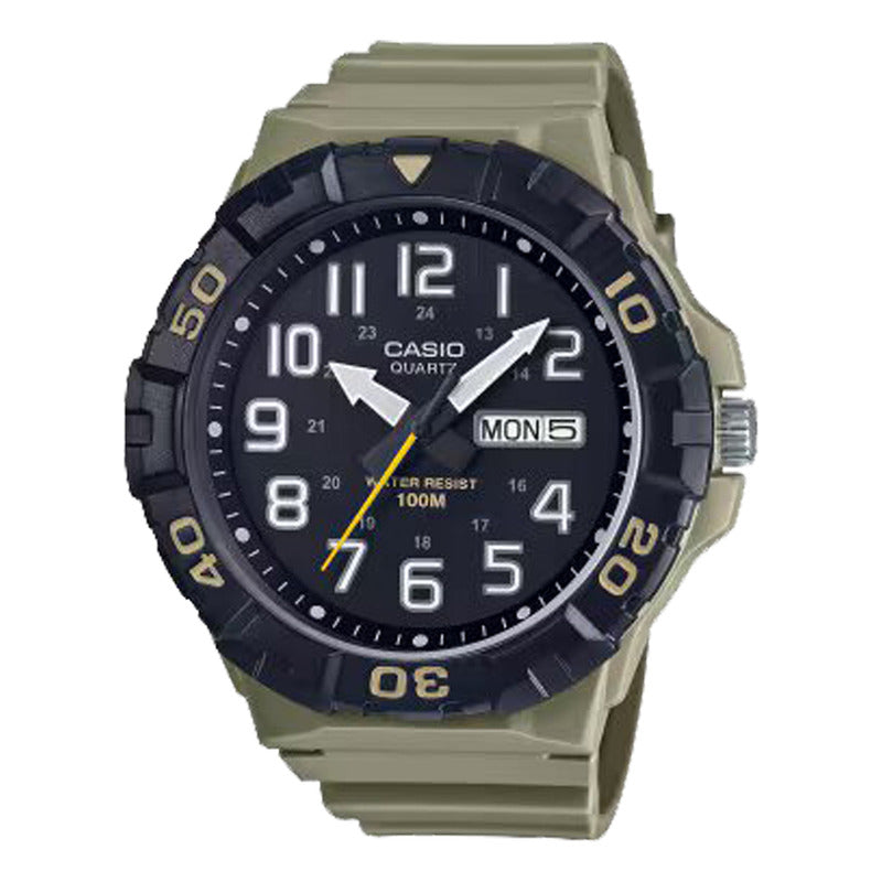 Reloj Casio Hombre Mrw-210h-5a Sumergible Original Verde Musgo Negro