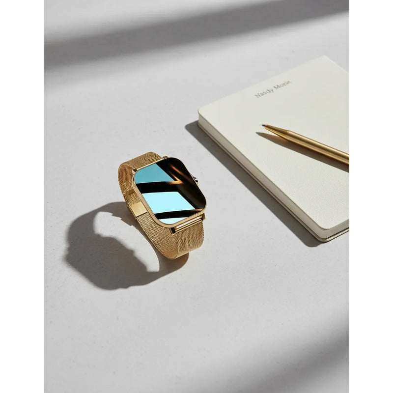Smart Watch Bluetooth Derwye Dorado Mas Correa Dorado Milanés