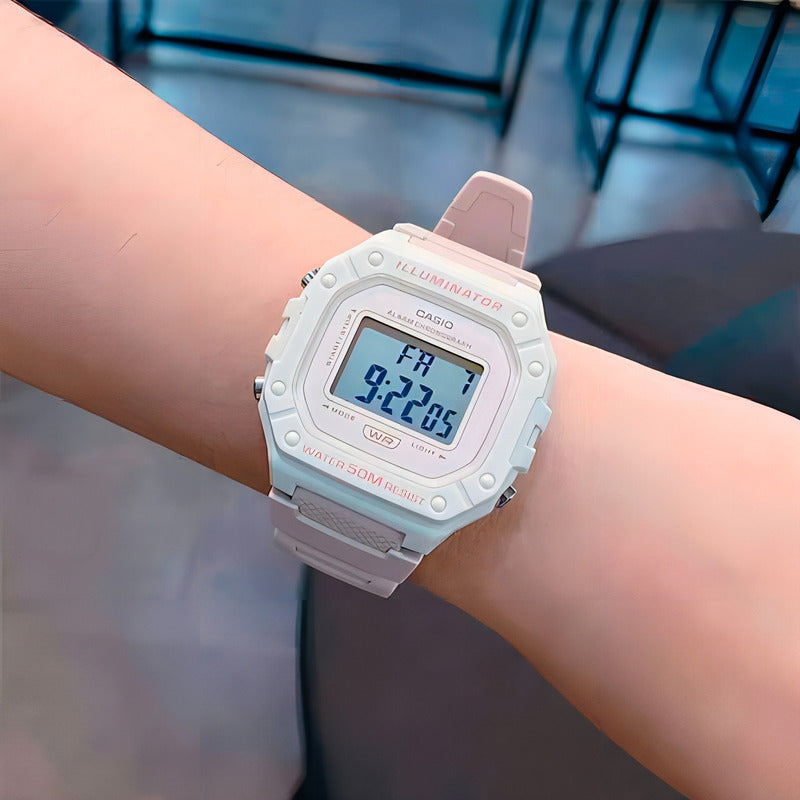 Reloj Casio W-218hc-4a2v Unisex - Digital Blanco Gris
