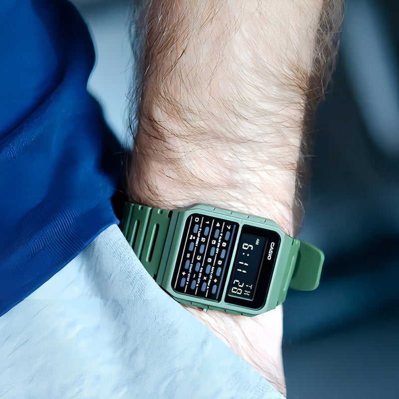 Reloj Calculadora Clasico Casio Ca-wf-3b Verde Wf-3b Surtido