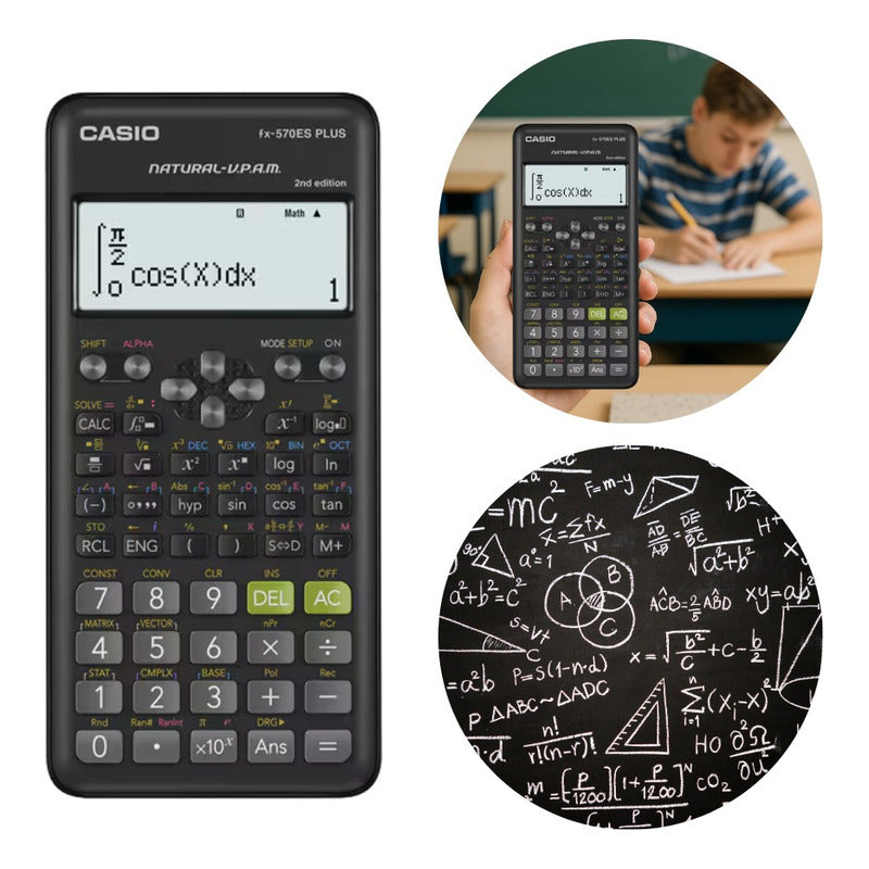 Calculadora Casio Científica Fx-570laplus Negra Gris