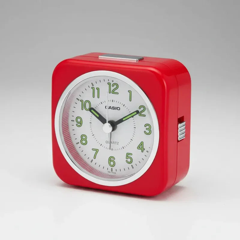 Reloj De Mesa Analógico Casio Tq-143s-4 Color Rojo Rojo