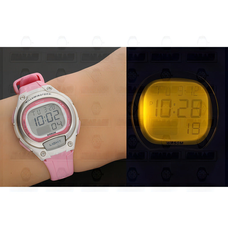 Reloj Casio Digital Lw203-4a Dama Rosa Relojesymas Color De La Correa Lw-203-4a