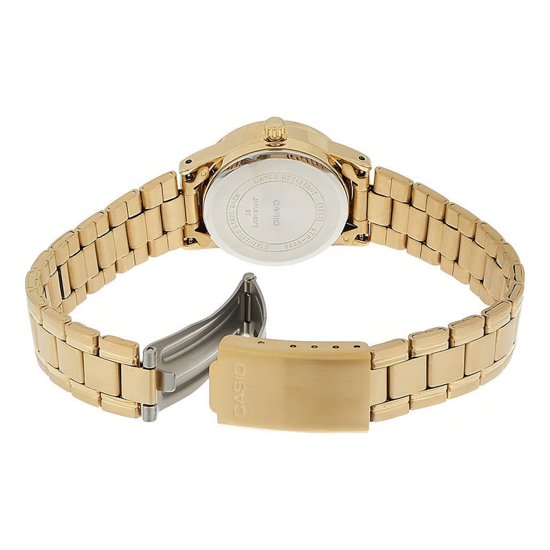 Reloj Mujer Casio Ltp-v001g-9budf Dorado 9b