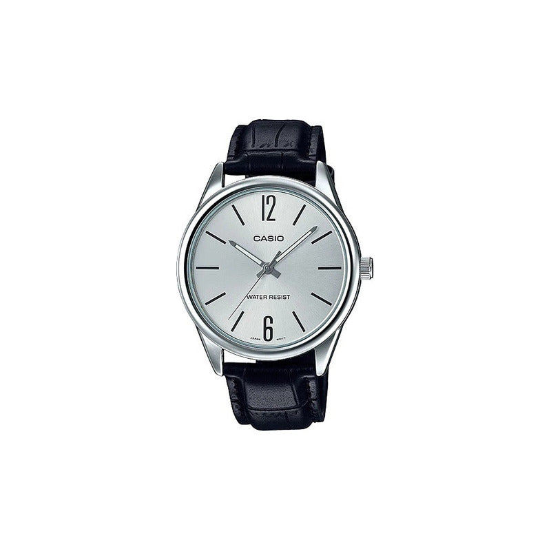 Reloj Casio Hombre Mtp-v005l-7b Original Negro Plateado Plateado