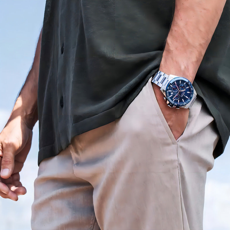 Reloj Festina Hombre Acero Cronografo Fecha Azul F20560-2 ORIGINAL