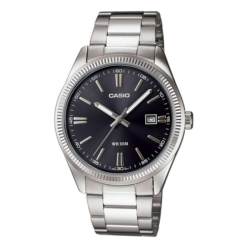 Reloj Casio Hombre Mtp-1302d-1a1vdf Plateado Negro