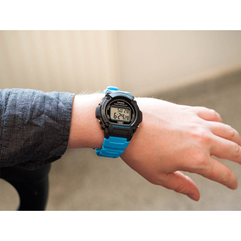 Reloj Casio W-219h-2a2eaf Azul Gris