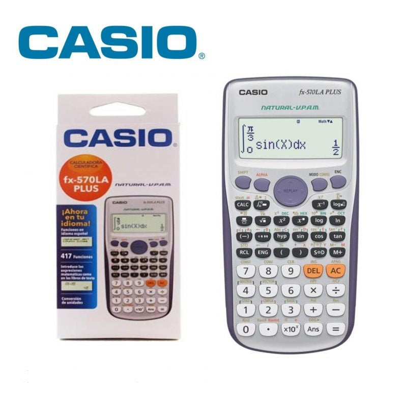 Calculadora Casio Científica Fx-570laplus Negra Gris