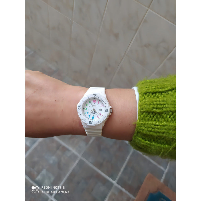 Reloj Casio Lrw200h-7bvcf Relojesymas Color De La Correa Blanco