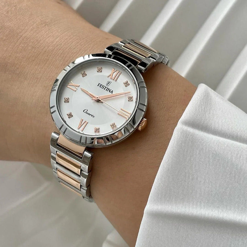Reloj Festina F16937/d Multicolor Mujer Plateado
