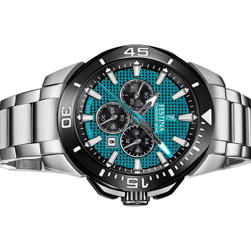 Reloj Festina F20641 Hombre Acero Cronómetro 10 Bar Color Del Fondo 3 Color De La Malla Plateado Color Del Bisel Negro