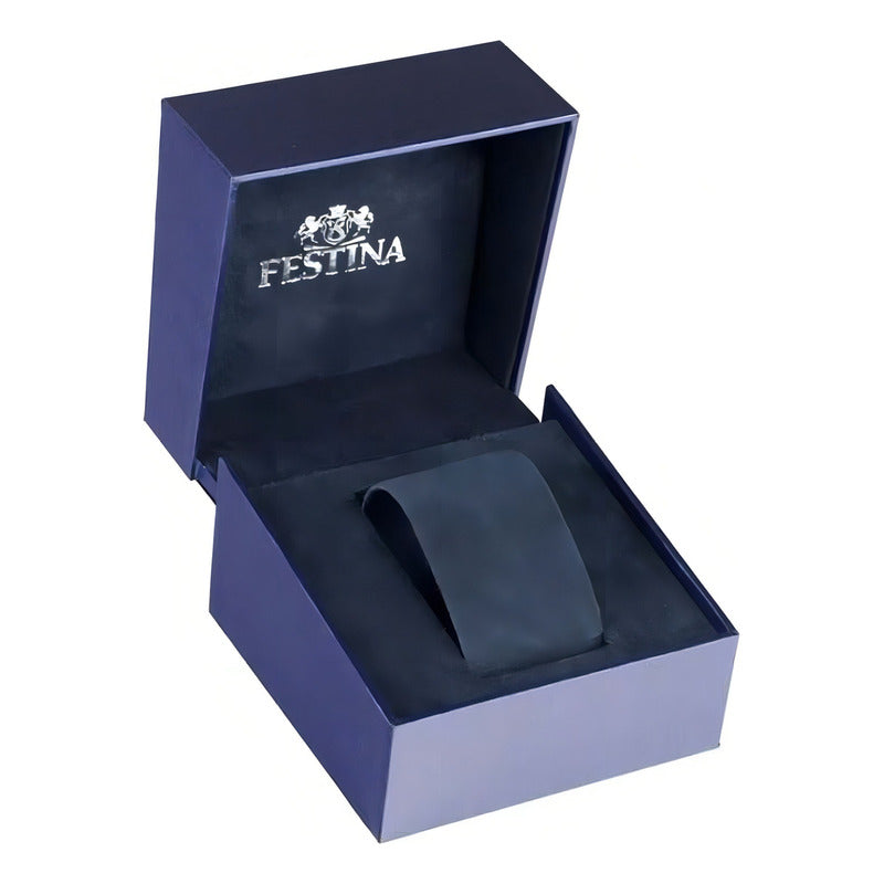 Reloj Festina Hombre Acero Doble Calendario F20357/3 Plateado Azul